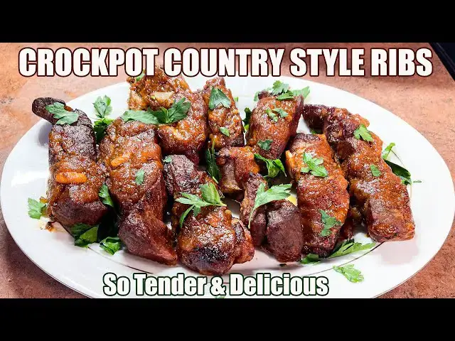 Video thumbnail for CROCKPOT COUNTRY STYLE RIBS So Tender & Delicious