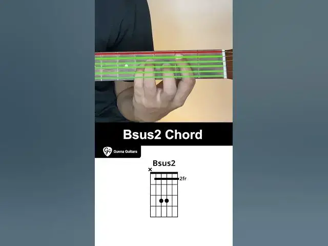 Video thumbnail for How To Play The Bsus2 Chord On Guitar - Guvna Guitars