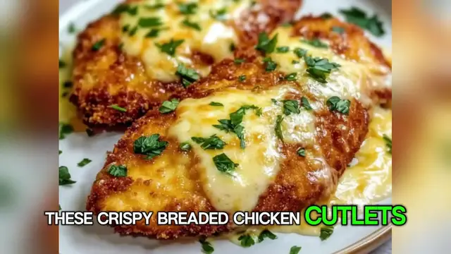 Video thumbnail for Breaded Chicken Cutlets with Melted Cheese and Par