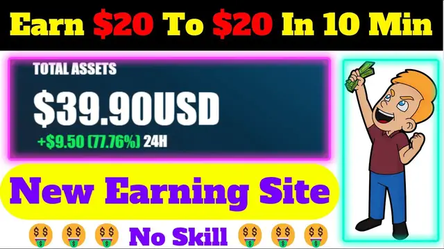'Video thumbnail for Daily 10 Minutes Work Earn $20 To $30 Daily | Instant Earning Site | No Skills 💲💲'
