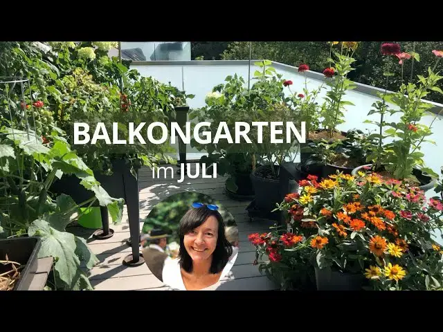 'Video thumbnail for Mein Gemüsegarten auf 13 qm: Balkongarten Tour im Juli 2023'