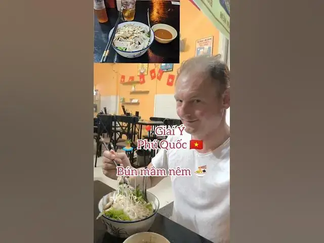 Video thumbnail for Bun Mam Nem in Phu Quoc – Hidden Hue Flavors 🌿🍜✨