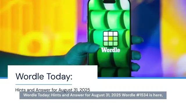 'Video thumbnail for Wordle today: Answer, hints for August 31, 2025'