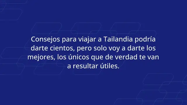 Video thumbnail for Consejos para viajar a Tailandia ¡50 cosas que necesitarás saber!
