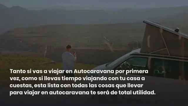 'Video thumbnail for Qué llevar para viajar en Autocaravana o camper ¡La lista en PDF para no olvidarte nada!'