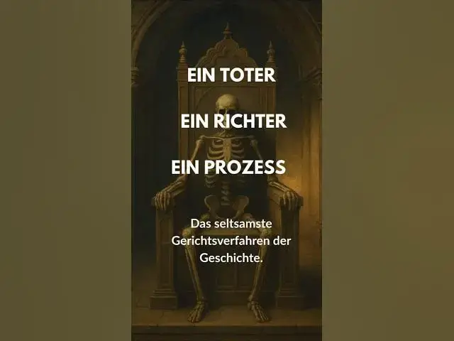 Video thumbnail for Ein toter Papst vor Gericht – Die bizarrste Gerichtsverhandlung der Geschichte #Shorts #geschichte