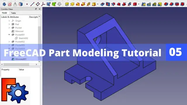 'Video thumbnail for FreeCAD Part Modeling Tutorial 05 | FreeCAD Tutorial | FreeCAD Beginner Tutorial | Mechnexus |'