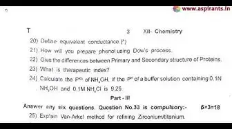 Video thumbnail for 12th Chemistry First Revision Question Paper 2019-20 | Tirunelveli District | English Medium