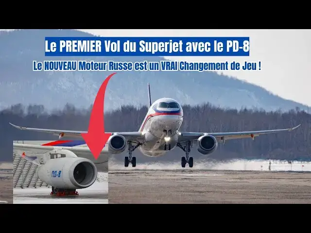 'Video thumbnail for La Russie Défie les Sanctions—Le Superjet SSJ-100 avec le PD-8 Prend Son Envol'