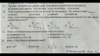 Video thumbnail for 11th Physics Half Yearly Question Paper 2019-20 | English Medium | Team Aspirants