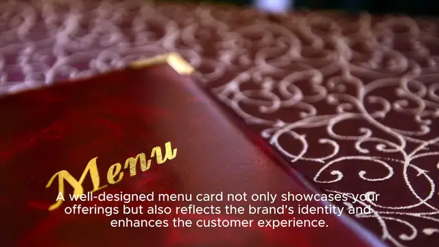 Video thumbnail for menu card design Price