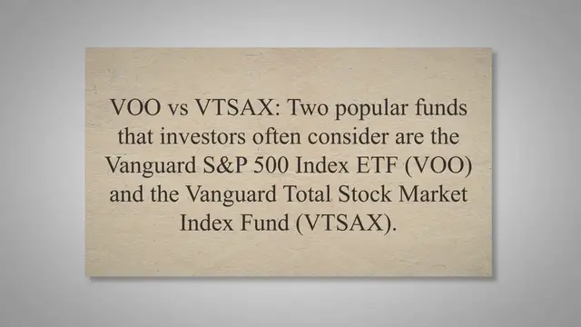 Video thumbnail for VOO Vs VTSAX: The Better Investment Choice 2023