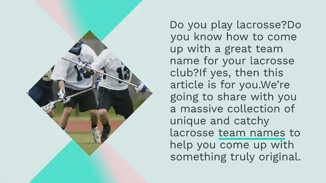 Video thumbnail for 450+ Catchy Lacrosse Team Names Ideas to Pick From