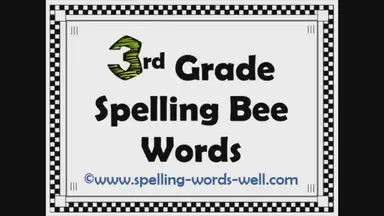 'Video thumbnail for 3rd Grade Spelling Bee Words'