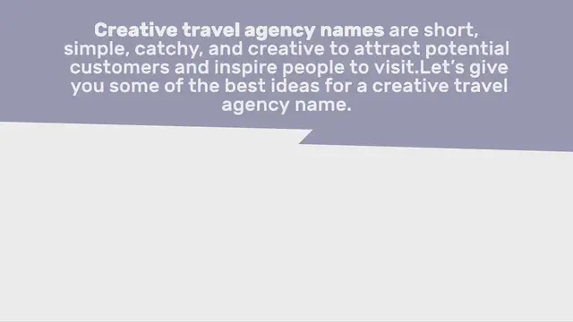 Video thumbnail for 600+ Creative Travel Agency Names Ideas for Travel Agents