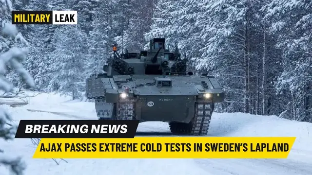 Video thumbnail for British Army’s Ajax Armoured Fighting Vehicle Passes Extreme Cold Tests in Sweden’s Lapland