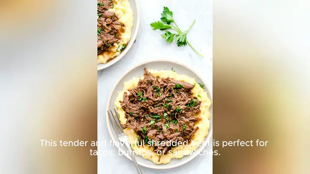 Video thumbnail for shredded beef recipe