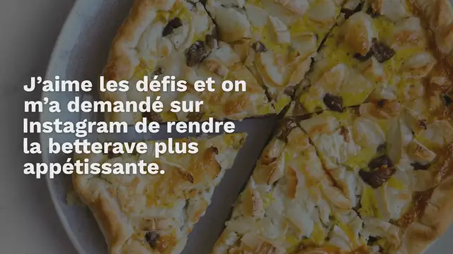 'Video thumbnail for Tarte salée betterave, chèvre et marrons'