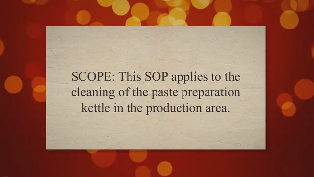 Video thumbnail for SOP on Cleaning of Paste Preparation Kettle