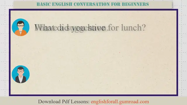 Video thumbnail for Basic English Conversation for Beginners #11