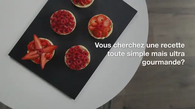 Video thumbnail for Tartelettes vegan aux fraises et aux framboises