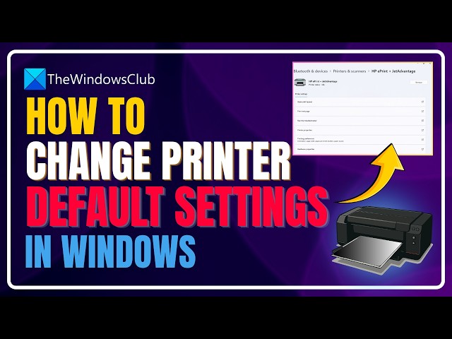 Video thumbnail for How to change Printer default settings in Windows 11
