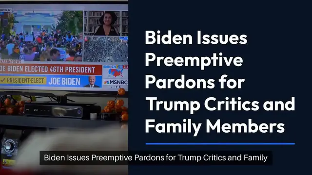 Video thumbnail for Biden Issues Preemptive Pardons for Trump Critics and Family Members