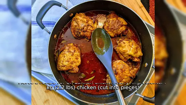 Video thumbnail for Sri Lankan chicken curry Recipe