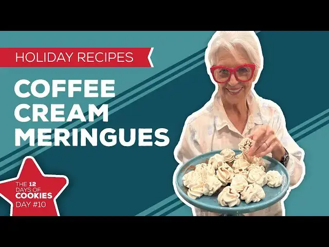 Video thumbnail for Holiday Cooking & Baking Recipes: Coffee Cream Meringues Recipe | 10th Day of Christmas Cookies