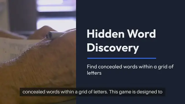 Video thumbnail for Hidden Word Discovery