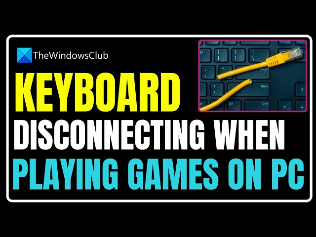 Video thumbnail for Keyboard disconnecting when playing games on PC