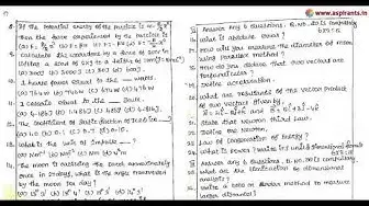 Video thumbnail for 11th Physics Quarterly Exam Model Question Paper 2018-19 | Perambalur District | English Medium