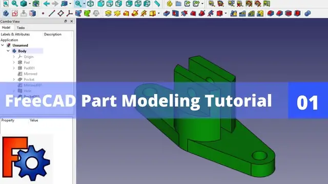'Video thumbnail for FreeCAD Part Modeling Tutorial | FreeCAD Tutorial | FreeCAD Beginner Tutorial | Mechnexus |'