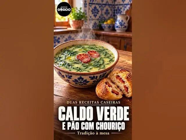 Video thumbnail for Caldo verde com pão com chouriço 🥬🥖 #ReceitasDoGordo #CaldoVerde #PaoComChourico #ReceitasCaseiras