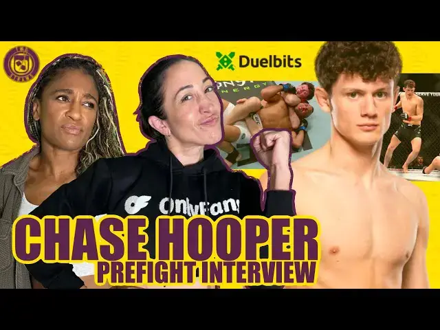Video thumbnail for UFC star Chase Hooper chats w/ Angela Hill and Jessica Penne before UFC 310 fight vs Clay Guida!