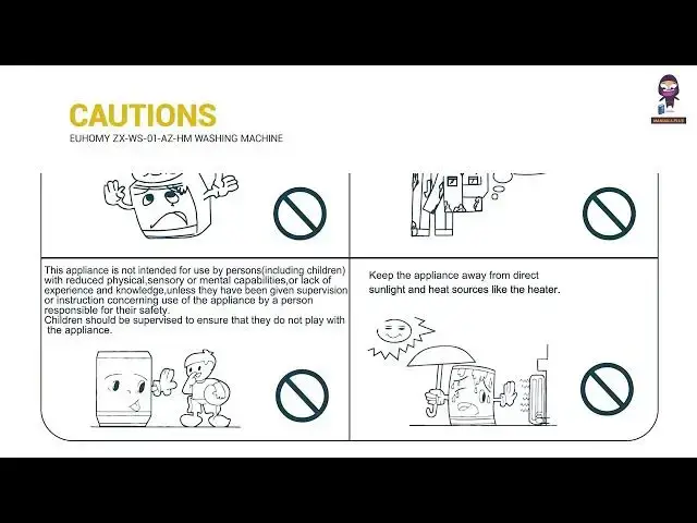 'Video thumbnail for EUHOMY ZX-WS-01-AZ-HM Washing Machine: Unboxing & User Manual Overview'