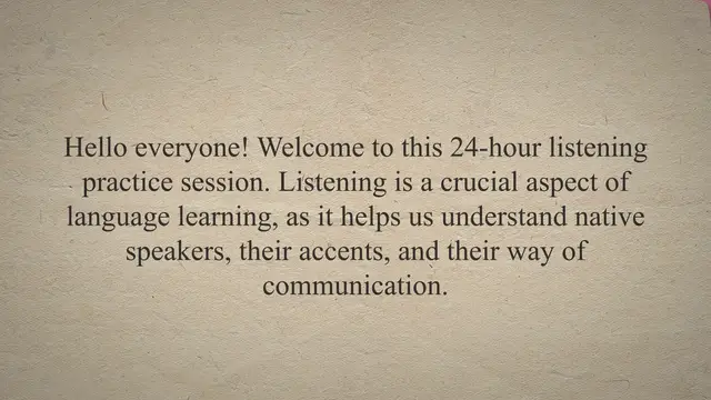'Video thumbnail for 24 Hours Listening Practice Level 1 | Improve Vocabulary | American English Conversation'