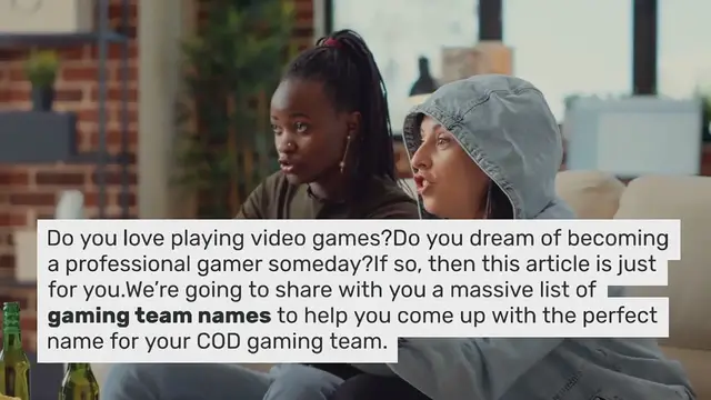 Video thumbnail for 450+ Creative And Best Cod Team Names Ideas