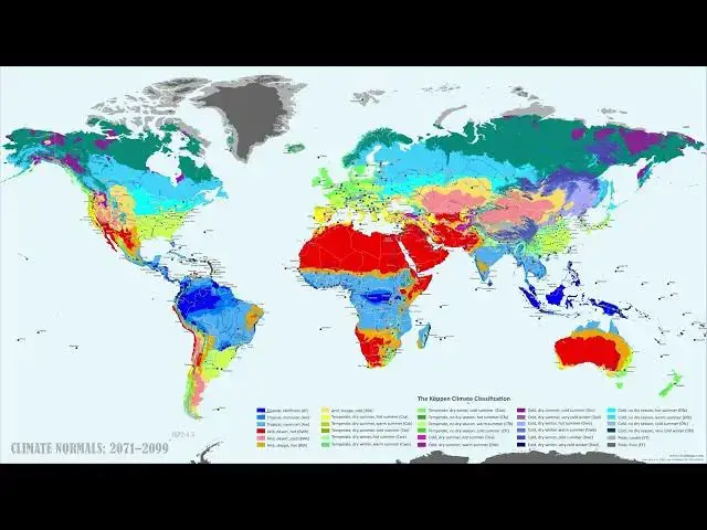 World Climate Zones Changing: Köppen-Geiger Maps 1931-2099