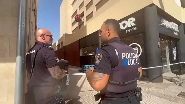 Video thumbnail for Car Hangs Perilously Over Parking Lot Edge in Ibiza