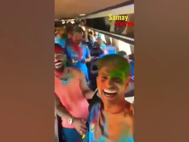 'Video thumbnail for Indian cricket Team नें मनाई Holi, सामने आया Virat Kohli का funny Video #shorts #viral'