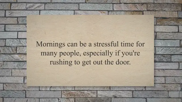 'Video thumbnail for Start Your Day Right: A Guide to a Stress-Free Morning Routine'