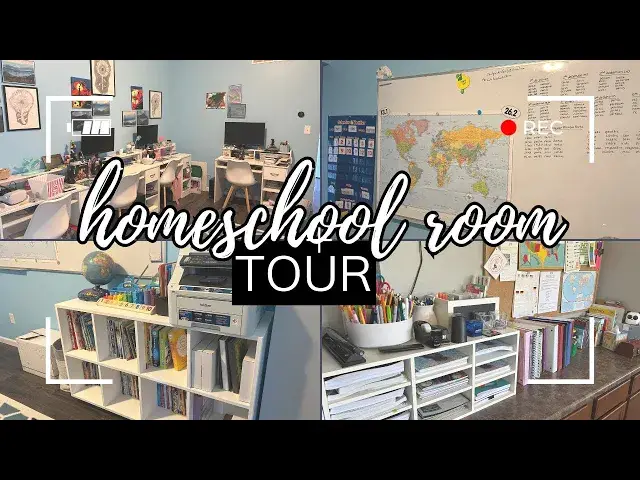 'Video thumbnail for OUR HOMESCHOOL SPACE TOUR | Homeschool Room Organization Ideas'