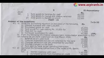 Video thumbnail for 11th Accountancy Quarterly Exam Question Paper 2019-20 | English Medium | Team Aspirants