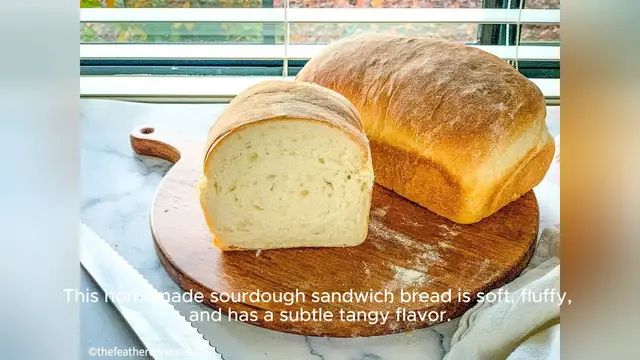 Video thumbnail for sourdough sandwich bread recipe