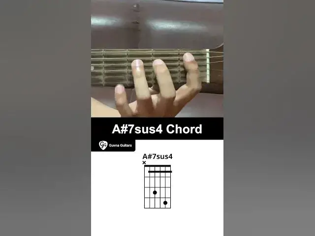 Video thumbnail for How To Play The A#7sus4 Chord On Guitar - Guvna Guitars