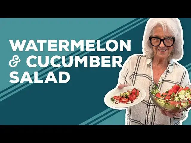 Video thumbnail for Love & Best Dishes: Watermelon and Cucumber Salad Recipe | Easy Summer Salad Ideas