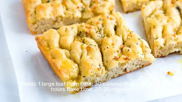 Video thumbnail for easy focaccia bread recipe