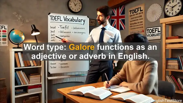 Video thumbnail for 5000 Must Know TOEFL Vocabulary - Learn the Word 'Galore': Boost Your English and TOEFL Score
