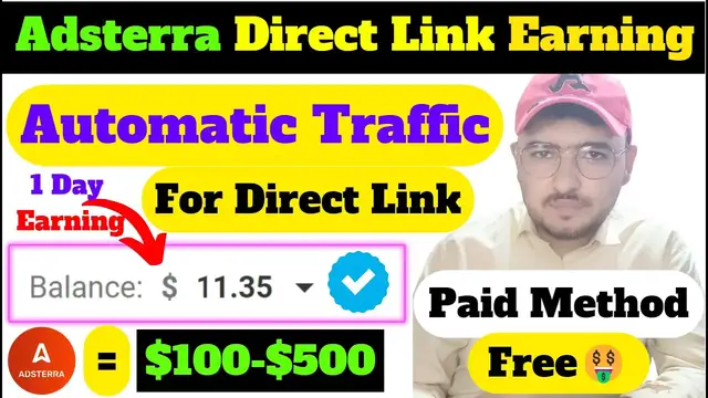'Video thumbnail for Adsterra Direct Link Earning Trick | Automatic Traffic For Direct Link | Live Earning Proof'